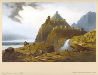 Carlo Bossoli. Sudak. Remains of the Genoese Fortress